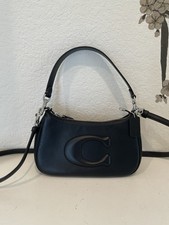 Coach CR099 Women's Teri Smooth Leather Shoulder Bag - Black With Silver