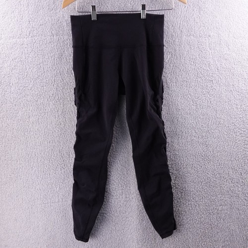 Lululemon Align High Rise Lace Up Leggings Black Womens Size 8