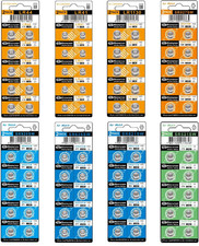 Watch Batteries 80PCS - AG0, AG1, AG3, AG4, AG6, AG7, AG10, AG13, 1.5V Alkaline