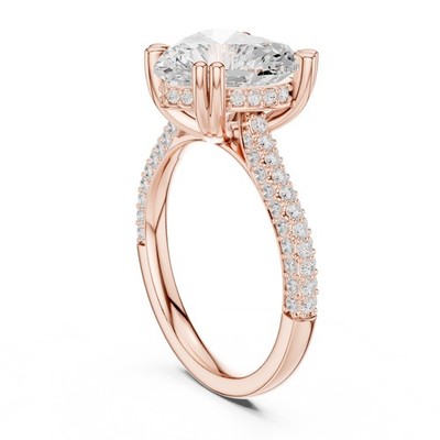 1.3 Ct Pear Lab Grown Diamond 925 Silver ? Luxury Engagement Wedding Ring e655