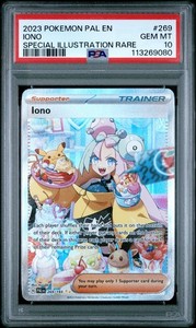 Pokemon IONO 269/193 SIR Special Illustration Rare PALDEA EVOLVED PSA 10