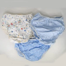 VTG Gerber Baby Blue Teddy Bear Print Vinyl Plastic Training Pants 3T 28-32 lbs