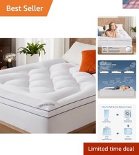 Queen Mattress Topper, Thick Pillow Top Bed Cover for Back Pain Relief, Soft ...