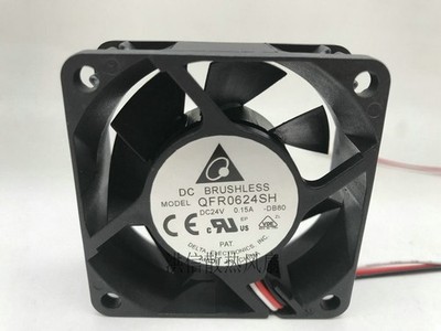 1 PCS   Fan QFR0624SH DC 24V 0.15A 6025 6cm 3 wire inverter cooling fan *yt