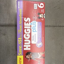 Huggies Little Movers Plus Diapers Size 6, 126 Count, 28-44 lbs