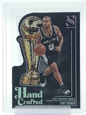 TONY PARKER 2024-25 PANINI SILHOUETTE HAND CRAFTED SILVER /25 #11 SPURS Q4832