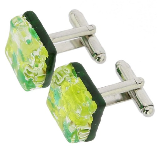 GlassOfVenice Murano Glass Venetian Classic Square Calambres - Verde Plata - Imagen 2 de 4