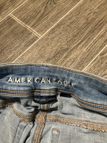 American Eagle Womens Kick Boot Jeans Distressed Size 6 Regular Stretch - Picture 3 of 7