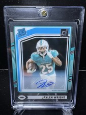 2024 Panini Clearly Donruss Jaylen Wright Rated Rookie Auto #84 Dolphins