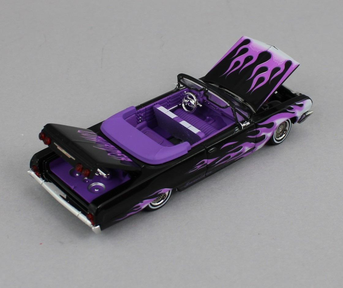 1:64 *FINE WORKS 64* Black Chevrolet IMPALA *LOWRIDER* High Detail
