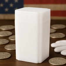 CoinSafe Square Coin Tubes 5 Pack for US Silver Dollars Archival Safe Storage