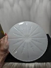 Vintage Anchor Hocking Cake Stand Milk Glass 10 In X 2.25 H Wedding Collectible