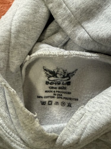 Felpa con cappuccio oversize ragazzo 2020 Lie Read Me grigio invecchiato taglia unica p3 - Foto 10 di 14