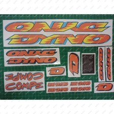 Dyno Compe GT Orange 2 Tone Decals Sticker BMX Old School Reproduction NEW SET