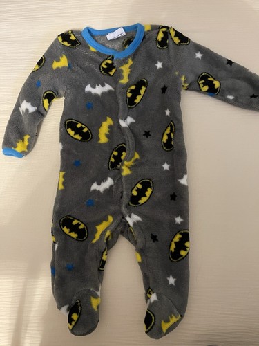 Batman Baby Boy Fleece Buttoned Sleeper size 3-6 Months