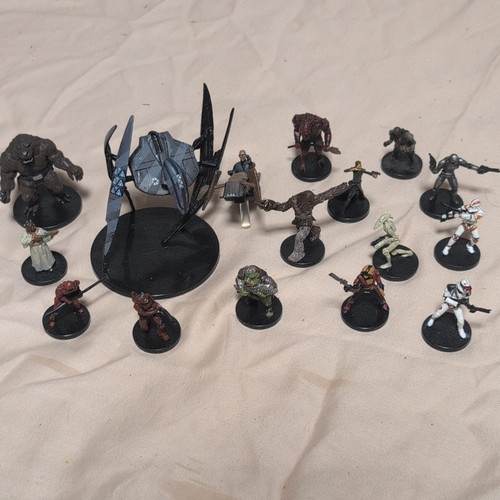 Star Wars Miniatures Painted Bulk Lot wizards of the Coast mandalorian Commander