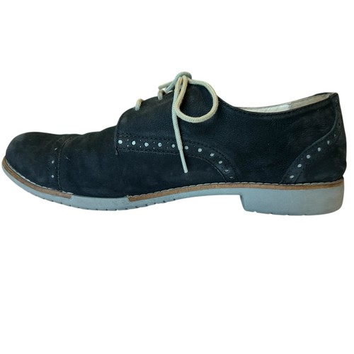 Cole Haan Alisa Wingtip Oxford Shoes Women's Size 7 Black Nubuck Suede Academia - Picture 4 of 16