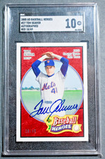 2005 UD Baseball Heroes #27 TOM SEAVER Auto Red /49 SGC 10 Gem Mint Mets