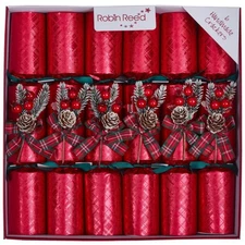 Robin Reed H5 Christmas Glencoe 6pc 12" Party Crackers Pinecones 6604.PICCADILLY