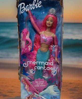 Barbie Mermaid Fantasy w Long Hot Pink Hair (non-mint Box) 56759 - NRFB New   