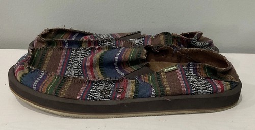 Sanuk Donavons Secret Stache Herren Gr. 10 Halbschuhe Schuhe Mehrfarbig Top Zustand