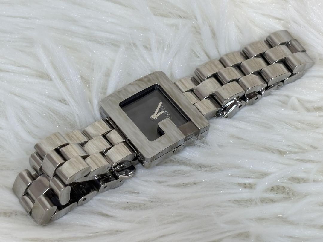 AUTHENTIC GUCCI 3600L Black/Silver Stainless Steel/enamel