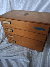 Vintage Watch makers Cabinet With Mixed watch parts Rudolf Flume Horology