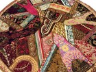 60" STUNNING VINTAGE DÉCOR BEADED WEDDING SOFA THROW ROUND TAPESTRY WALL HANGING