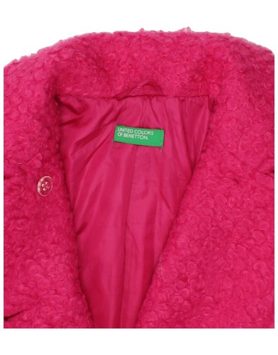BENETTON Baby Mädchen Fleece Zweireiher Mantel 18-24 Monate Rosa AF01 - Bild 4 von 4