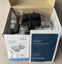 Plantronics CS540 Wireless Headset System / HL10 AUTO Handset Lifter NO Pwr Cord