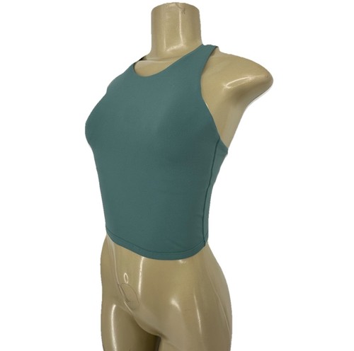 Athleta Girl Large 12 Racerback Cropped Top Bra Removable Padding Active 1-6 - Picture 2 of 5