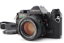  N MINT  Canon AE-1 Program Black 35mm Film Camera NFD New FD 50mm f1.4 JAPAN