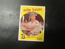 1959   TOPPS#381  MIKE BAXES  ATHLETICS      EX+/EXMT