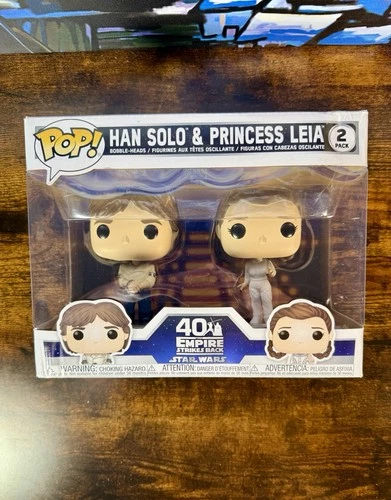 Funko Pop Star Wars  The Empire Strikes Back Han Solo & Princess Leia 2 Pack NEW