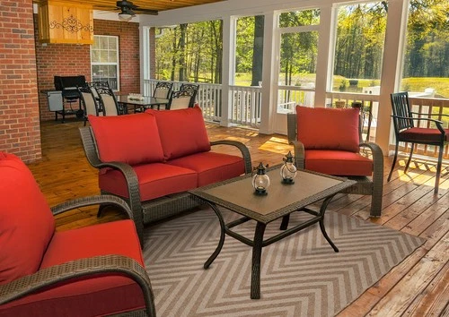 9x13 Sphinx Zig Zag Casual Tan 1330X Outdoor Area Rug - Approx 8' 6" x 13' - Picture 4 of 4