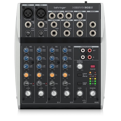 Bellger Analog Mixer 8 input 2 Bath Mixer USB Streaming audio interface Xenyx 80