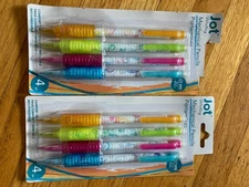 New ! 2 X 4 counts Jot Mechanical Pencils Comfort Grip #2 Lead Rechargeable