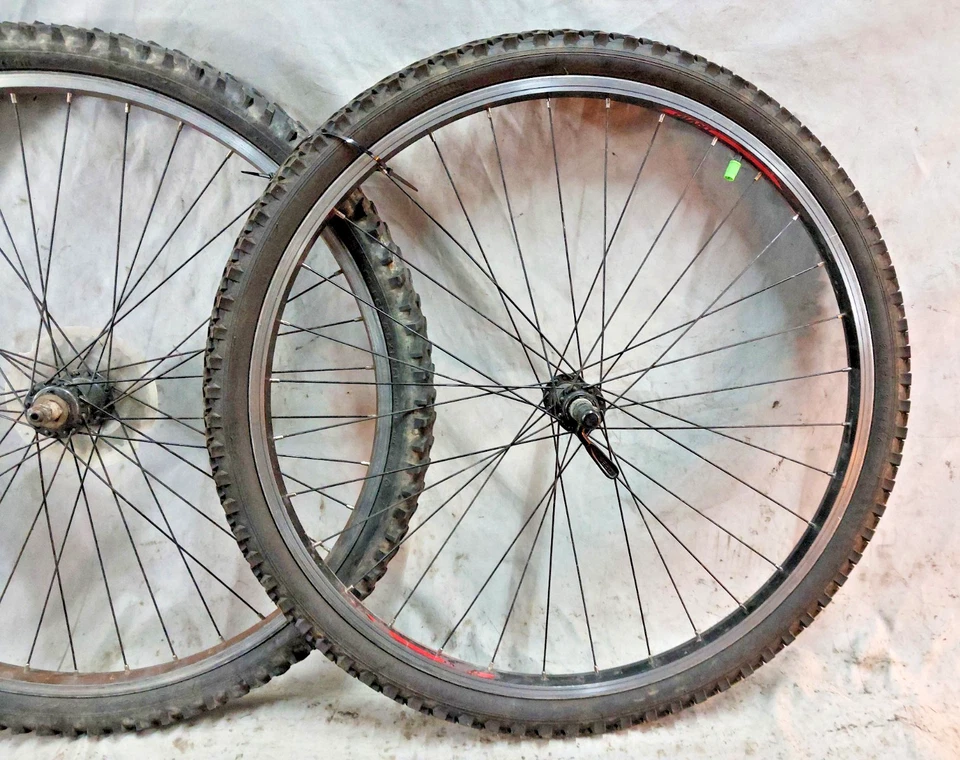 Juego de ruedas de bicicleta MTB Giant 26" 36/32S 7 velocidades rueda libre QR Trail Café Java Commute Foto 3 de 4