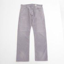 Levi's Mens Pants Gray 514 Slim Straight Corduroy Cotton Size 36x34