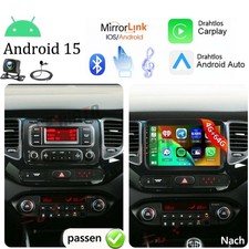 4+64GB F&uuml;r KIA Carens 2013-2018 Autoradio Android 15 Carplay GPS Navi RDS KAMERA