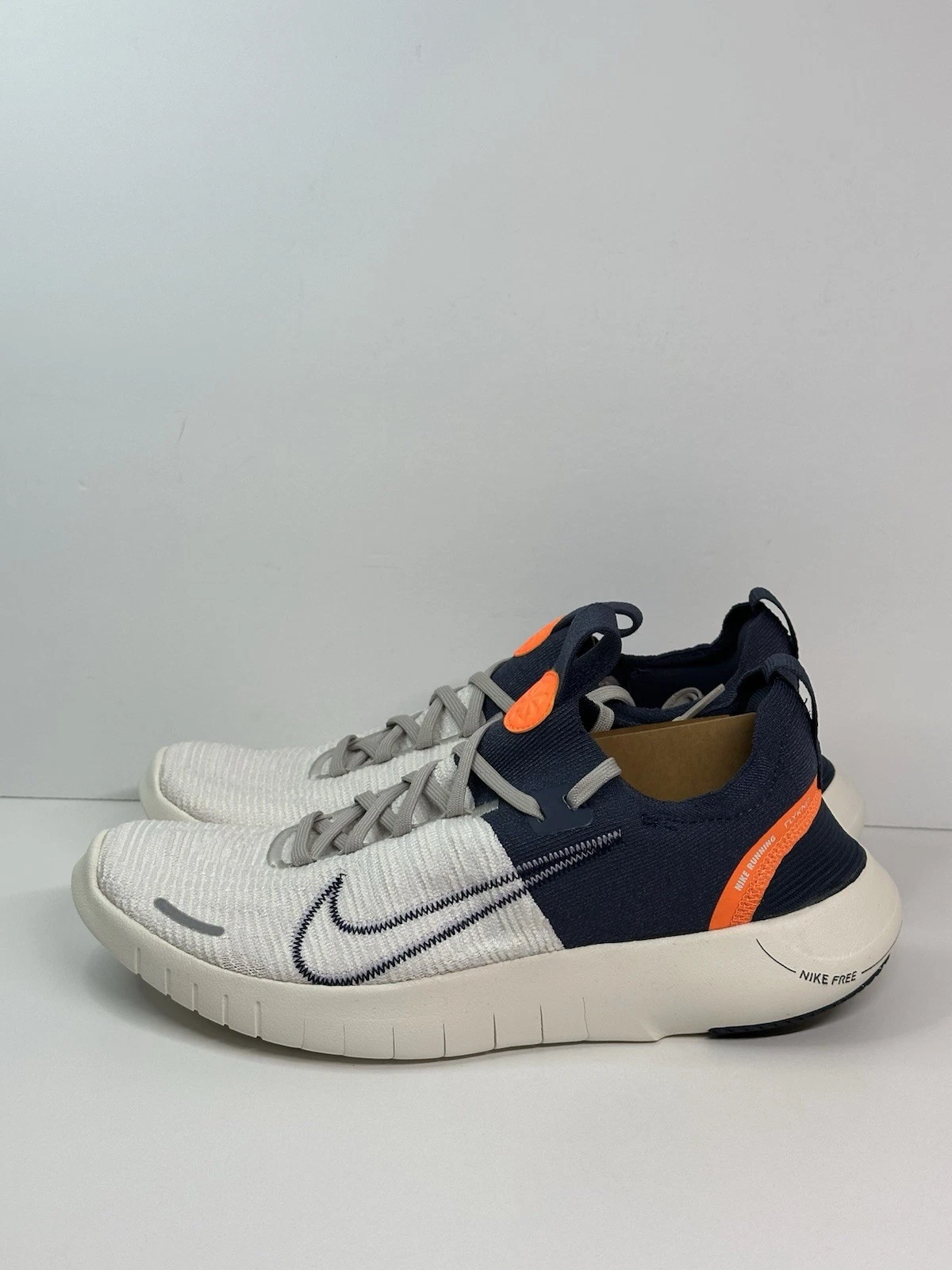 Nike Free Run Flyknit White Blue Running Sneaker Shoe FB1276-004 Men's 8-10 New