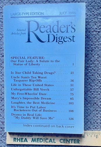 Vintage July & August 1986 Large-Type Edition Reader’s Digest Books - Picture 9 of 12