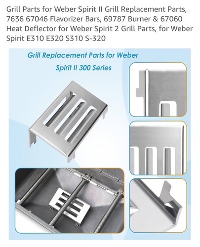 Weber Spirit II E310 E320 Grill Ersatzteile 7636 Aromastangen 69787 - Bild 7 von 8