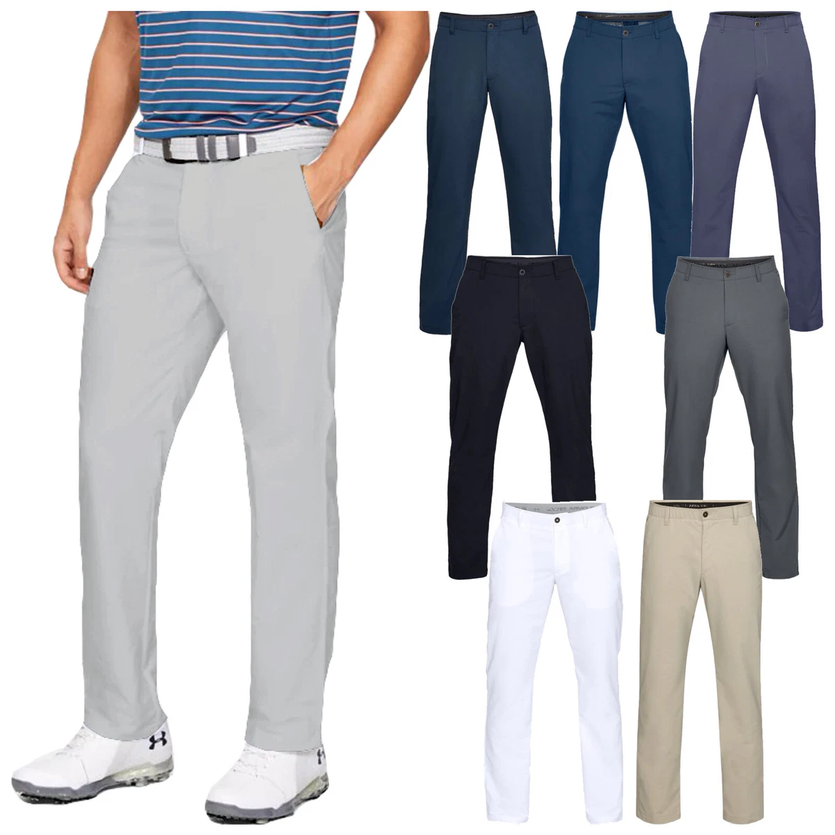 Under Armour Mens EU Performance Stretch Tapered Trousers UA Golf Pants