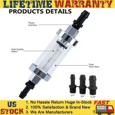 Universal Chrome Reusable Washable Gas Fuel Filter Inline 14 516 38 Inlet Us