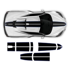 Racing Stripes Over The Top, for Corvette C8 2021 - 2024