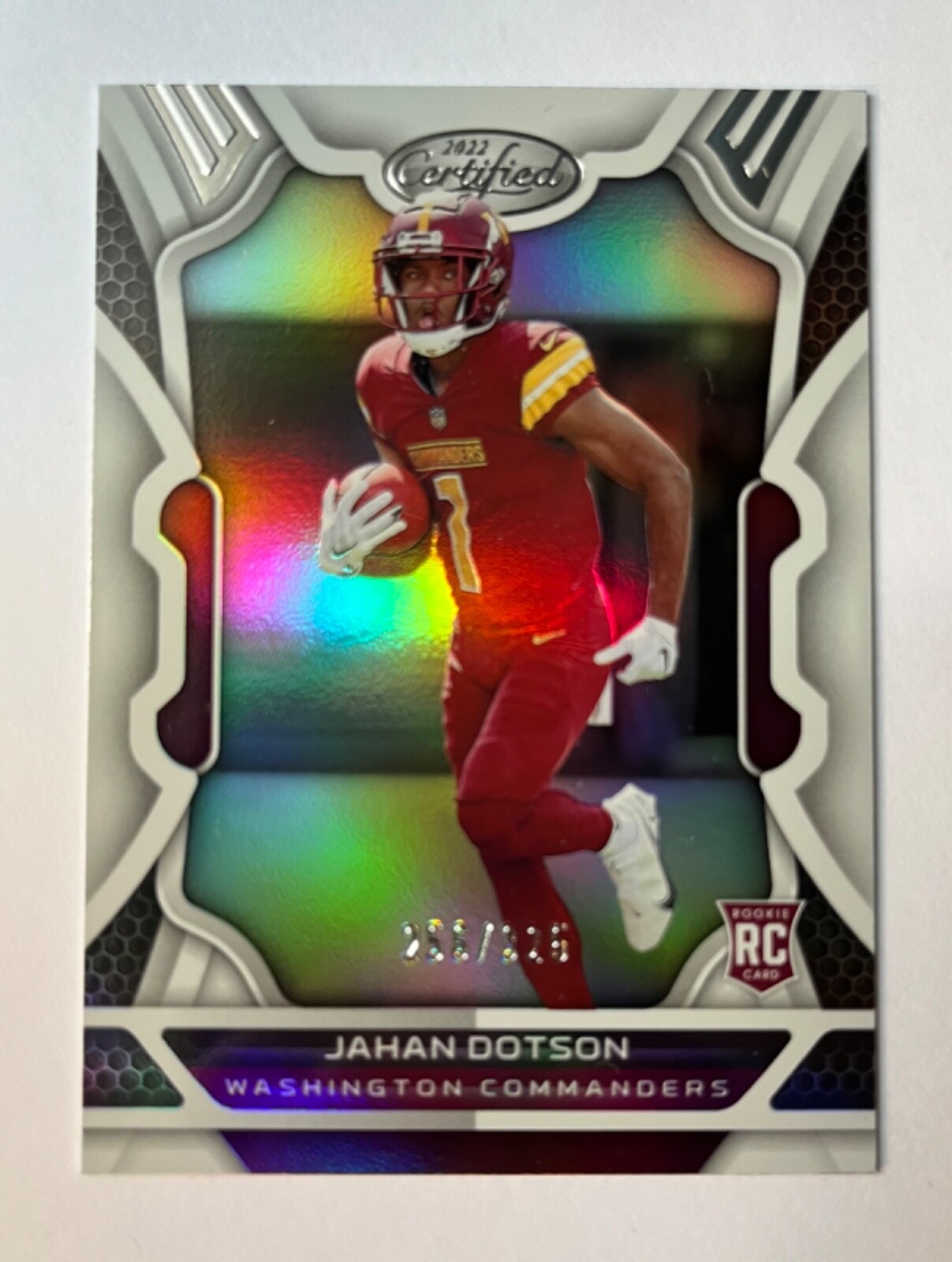 2020 Panini Certified #114 Jahan Dotson RC Mirror /325 COMMANDERS