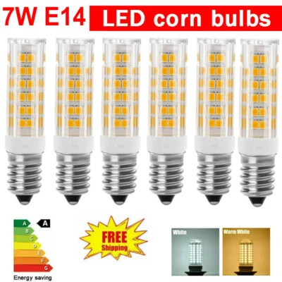 E14 LED Corn Light Lamp Globe Bulb 2835 SMD 7W Spotlight Night Lamps 1/2/4/6Pcs - image 1 of 4