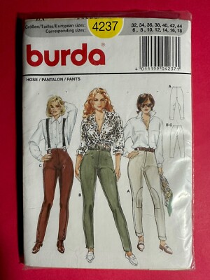 UNCUT Burda 4237 Misses Pants Seeing Pattern 6 8 10 12 14 16 18