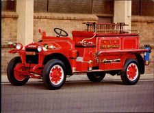 NSW Fire Museum Ahrnens-Fox PS-2 Pumper Postcard. Fire Truck Vintage 80s 90s Old